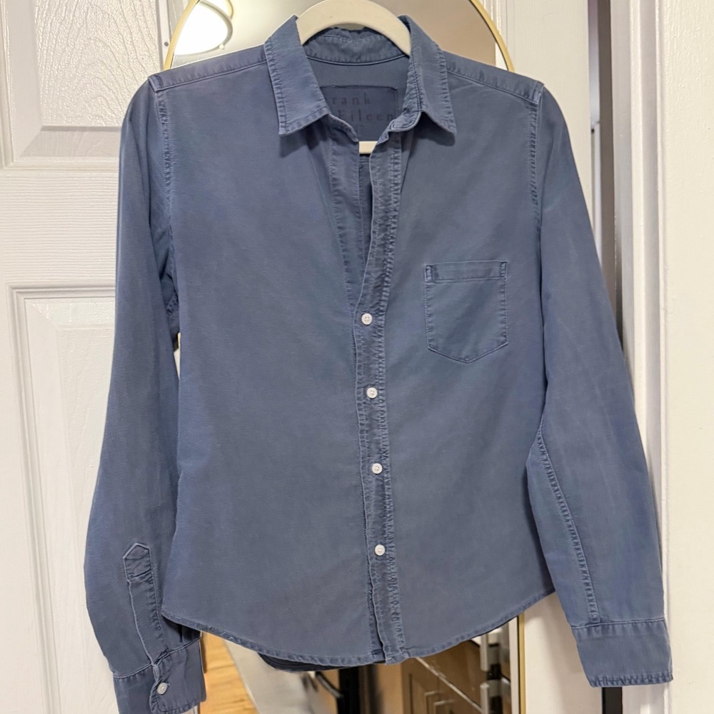 Frank & Eileen Barry Limited Edition Slate Blue Button-Up Shirt Women’s XS
